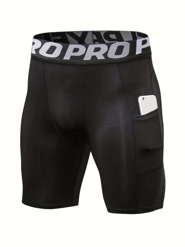 Spandex Running Shorts Men with Pocket