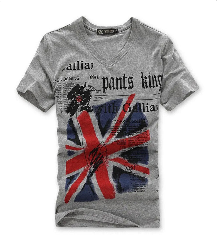 Men's T-shirt Sets V-neck Solid  Long Sleeve Cotton spandex