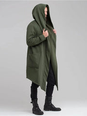 Men's Winter Hooded Cardigan Trench Coat