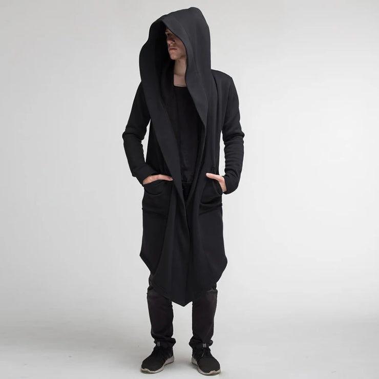 Men's Winter Hooded Cardigan Trench Coat