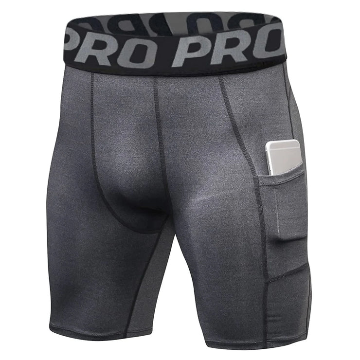 Spandex Running Shorts Men with Pocket