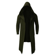 Men's Winter Hooded Cardigan Trench Coat