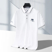 Men's Business Casual Short Sleeved Embroidered Polo Shirt