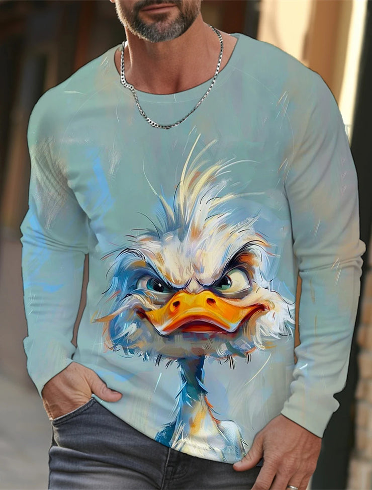 Funny 3D Animal Print Mens T Shirt