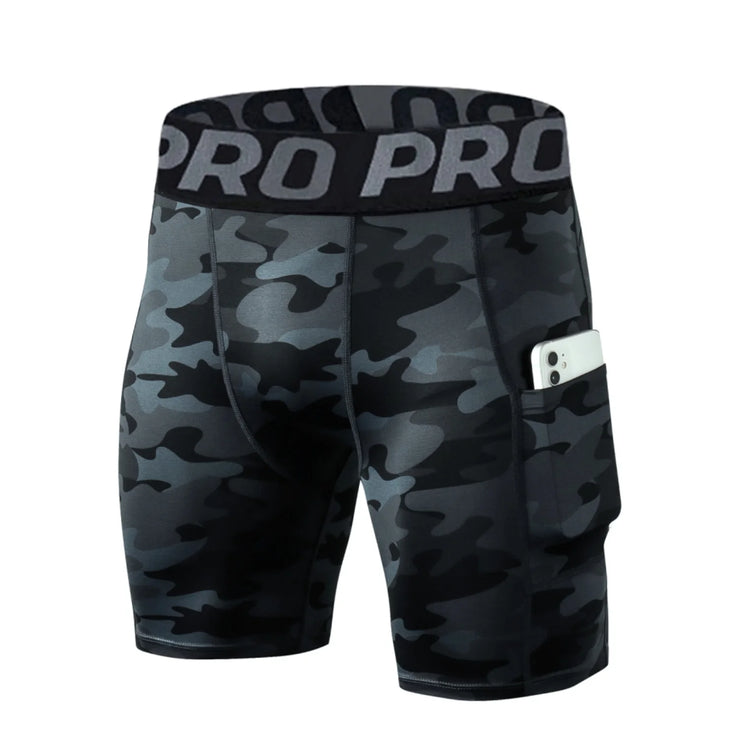 Spandex Running Shorts Men with Pocket