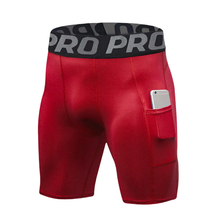Spandex Running Shorts Men with Pocket