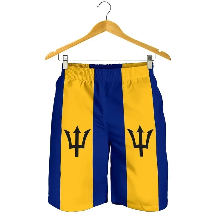 Vintage Barbados 3D Printed Board Shorts