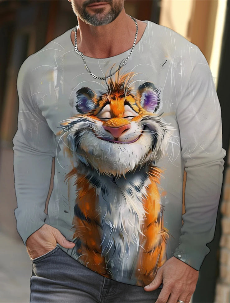 Funny 3D Animal Print Mens T Shirt