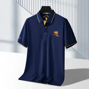 Men's Business Casual Short Sleeved Embroidered Polo Shirt