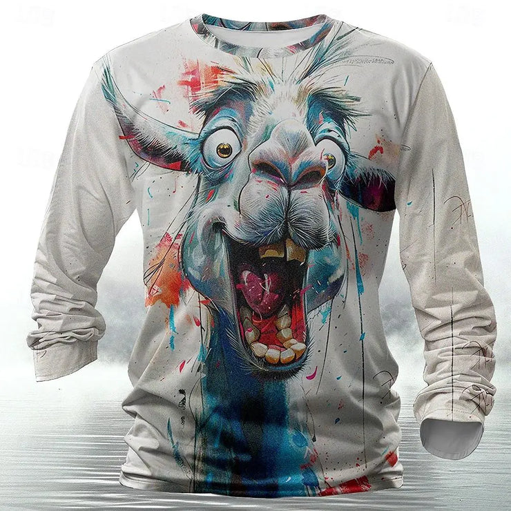 Funny 3D Animal Print Mens T Shirt