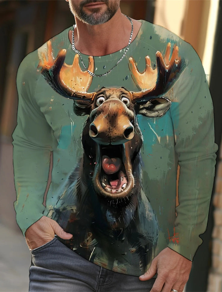 Funny 3D Animal Print Mens T Shirt