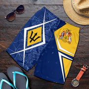 Vintage Barbados 3D Printed Board Shorts