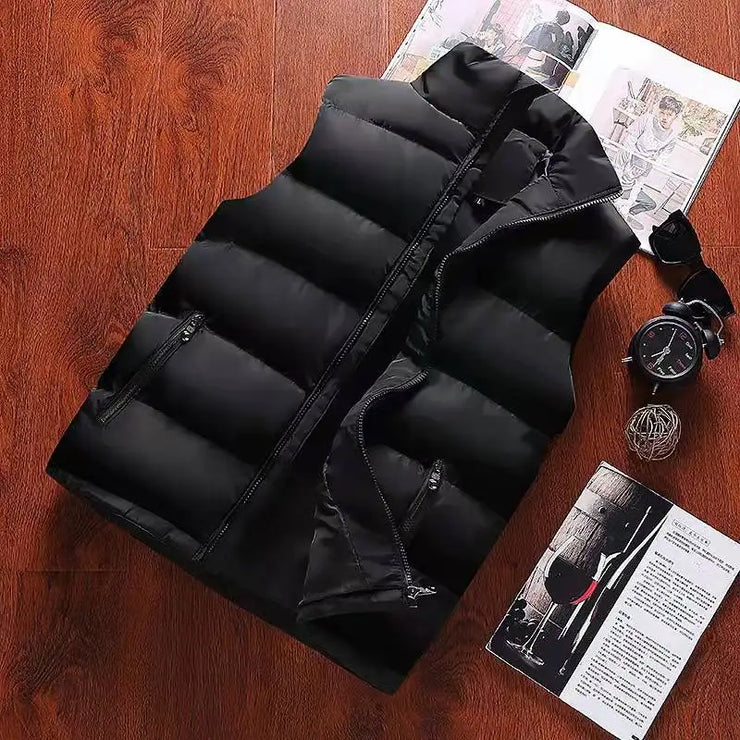 Collar Sleeveless Puffer Jackets
