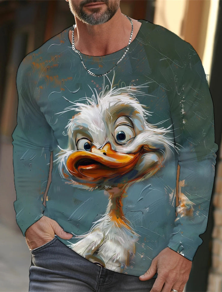 Funny 3D Animal Print Mens T Shirt