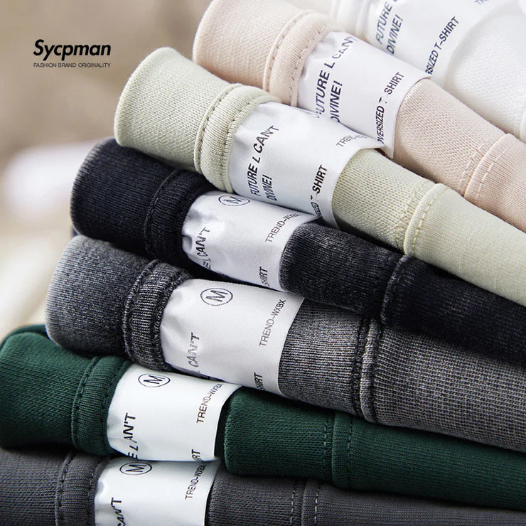 Sycpman Oversized Loose Heavy Weight Cotton T-shirt