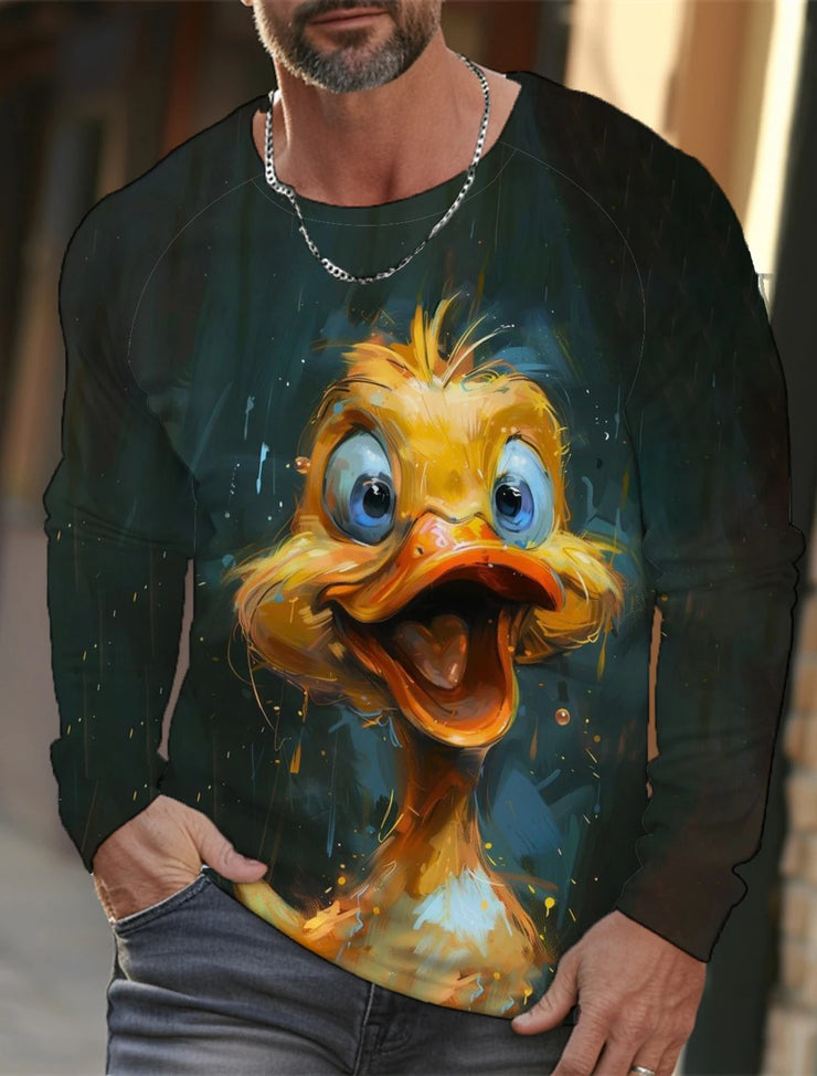 Funny 3D Animal Print Mens T Shirt