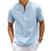Henley Cotton Linen Shirt