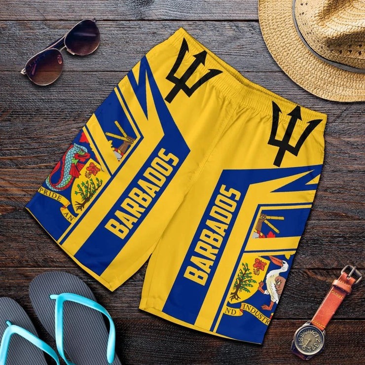Vintage Barbados 3D Printed Board Shorts