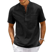 Henley Cotton Linen Shirt