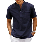 Henley Cotton Linen Shirt