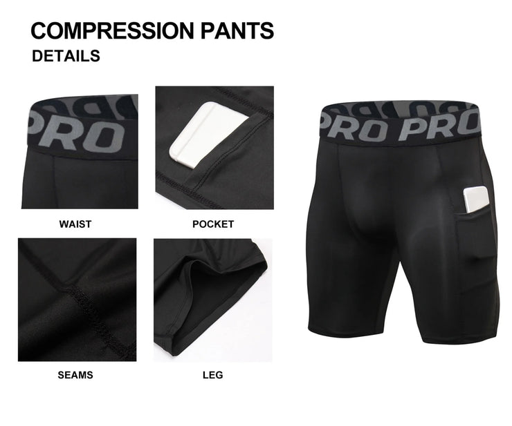Spandex Running Shorts Men with Pocket