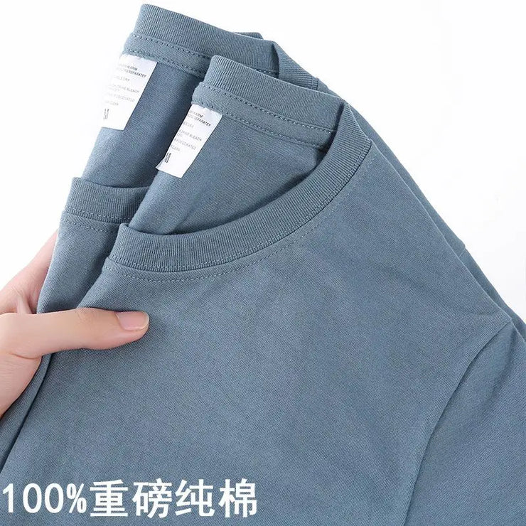 O Neck100% Cotton T-shirt Men