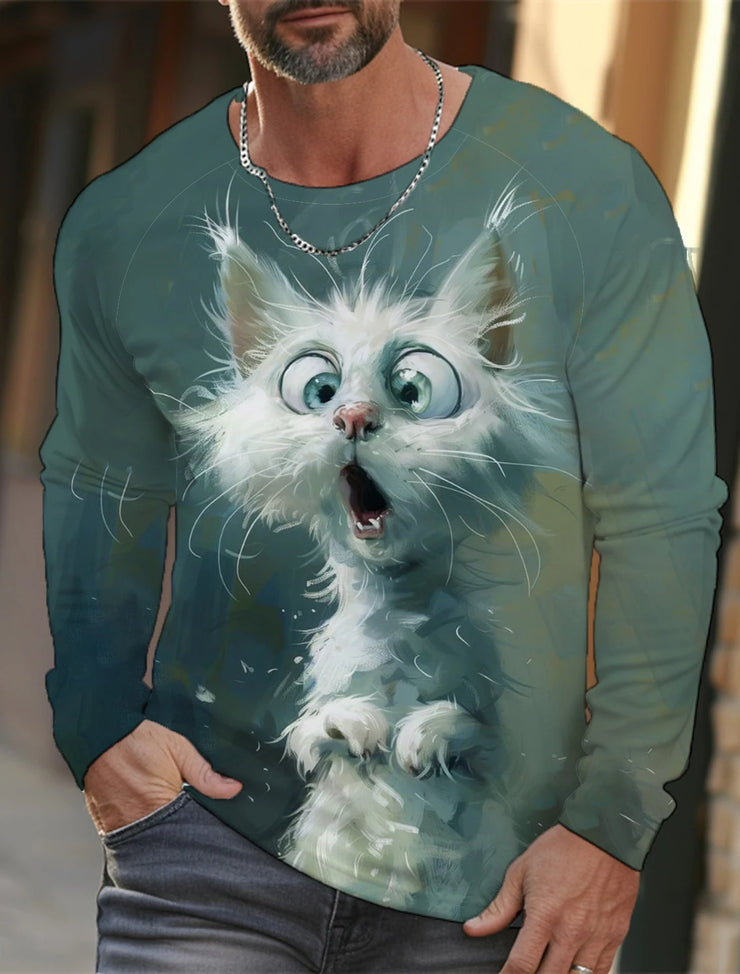 Funny 3D Animal Print Mens T Shirt