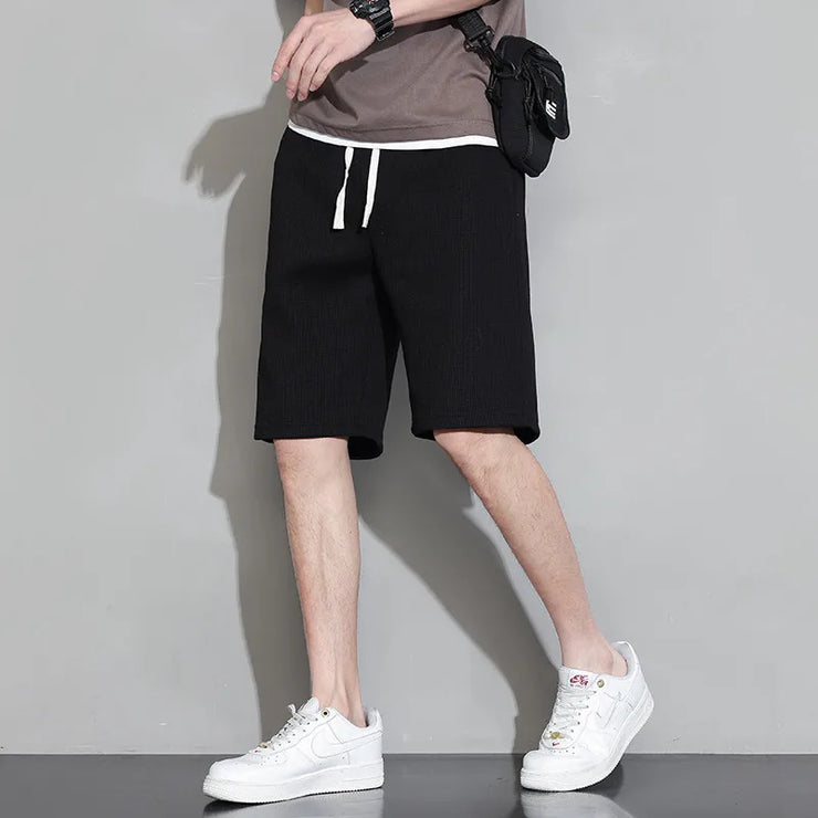 Men Crotch Drawstring Shorts