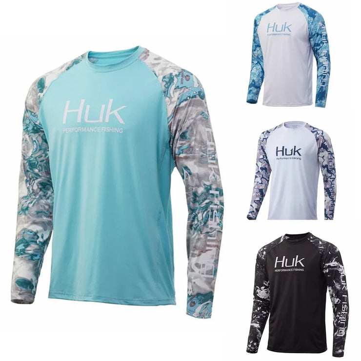 HUK Fishing Shirts Long Sleeve Uv Protection