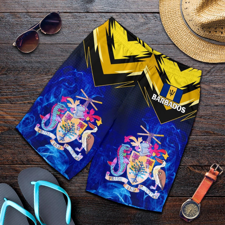 Vintage Barbados 3D Printed Board Shorts