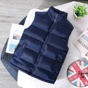 Collar Sleeveless Puffer Jackets