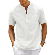 Henley Cotton Linen Shirt