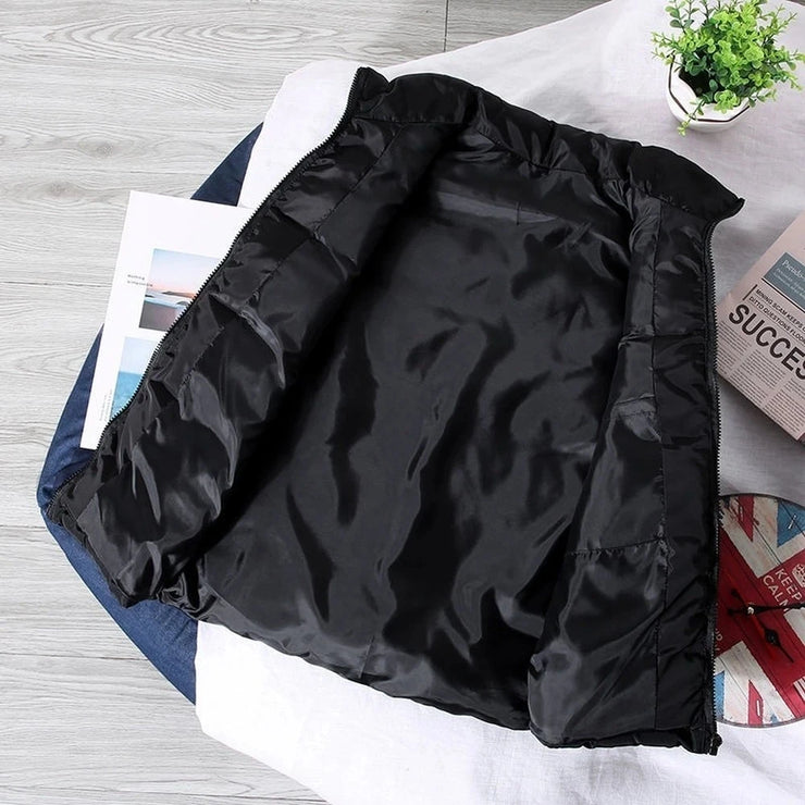 Collar Sleeveless Puffer Jackets